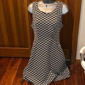 black and white dress